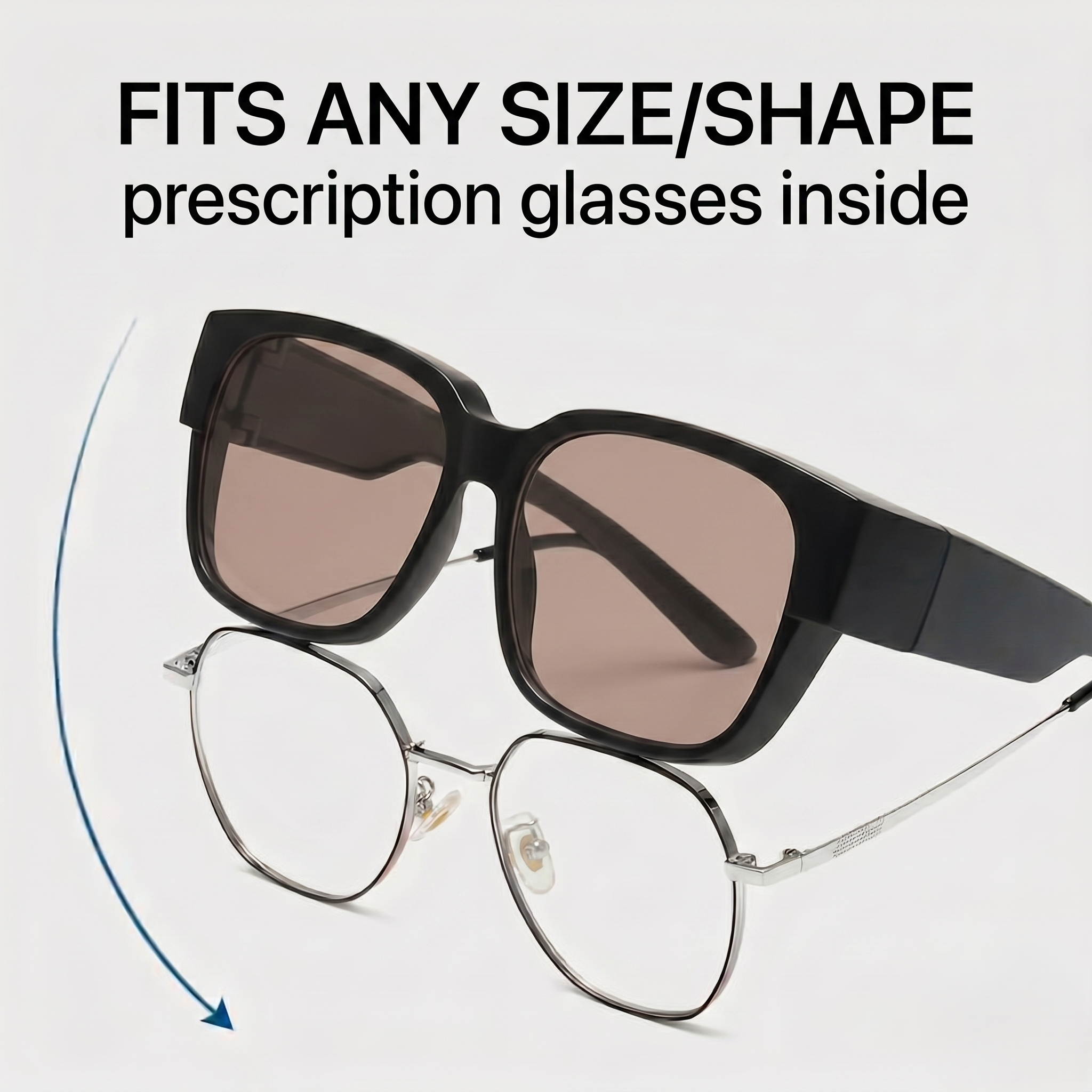 Power Fitover Migraine GLASSES For People With prescription Glasses