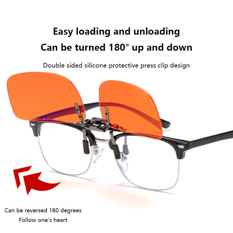 Orbit Clip-On instantly attach to your prescription glasses (Improve eye strain and sleep)