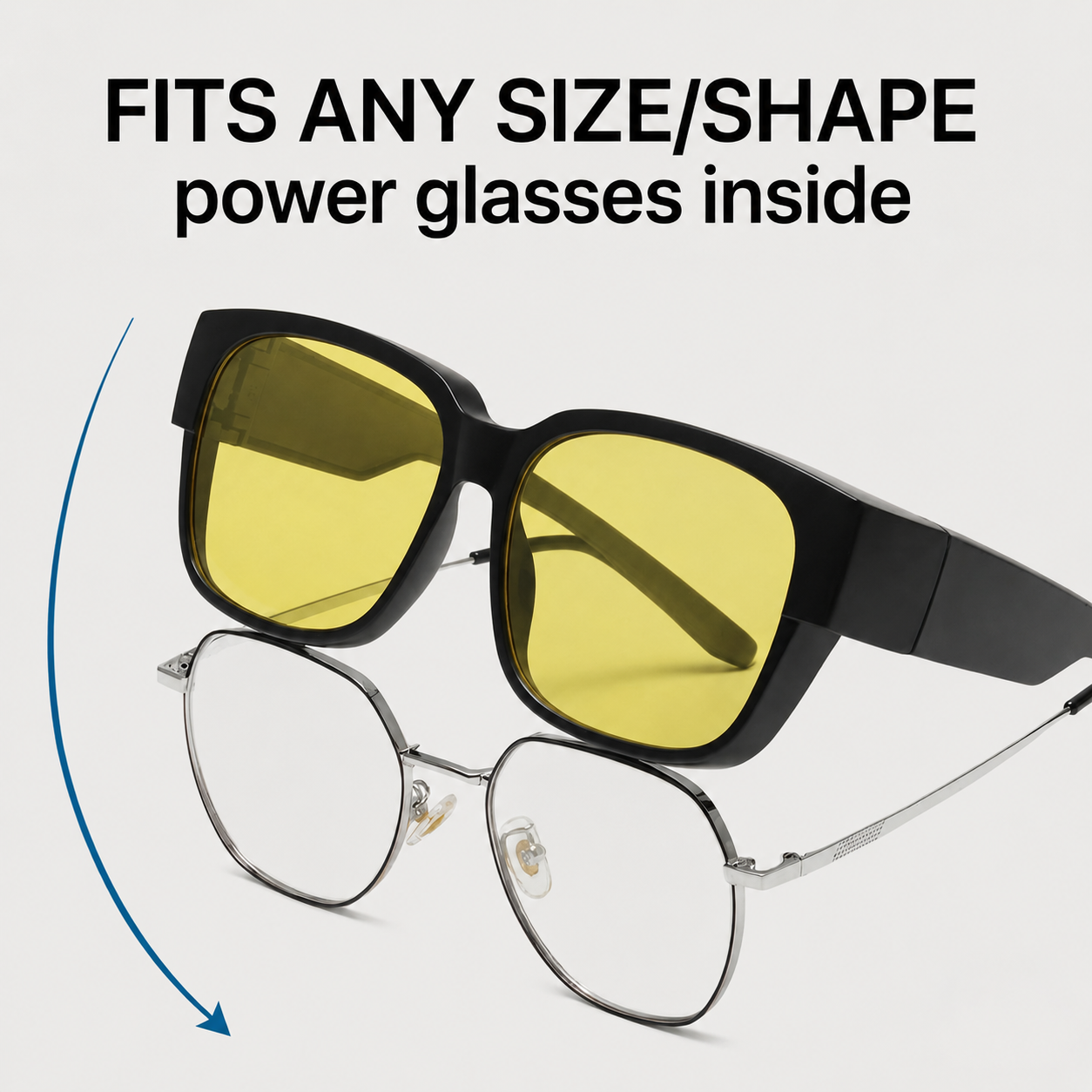 Power Fitover Day GLASSES For People With prescription Glasses