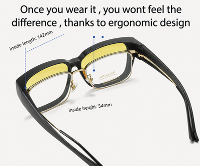 Power Fitover Day GLASSES For People With prescription Glasses