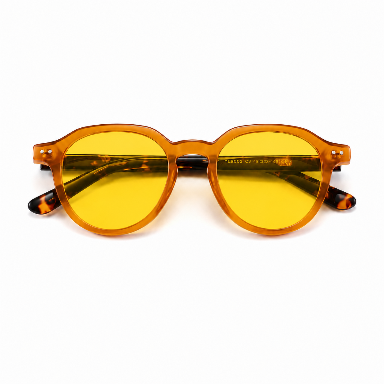 Ivy Designer DAY VISION For Staying Focused & Cut Harsh Blue Light During Daytime (Orange Tortoise)