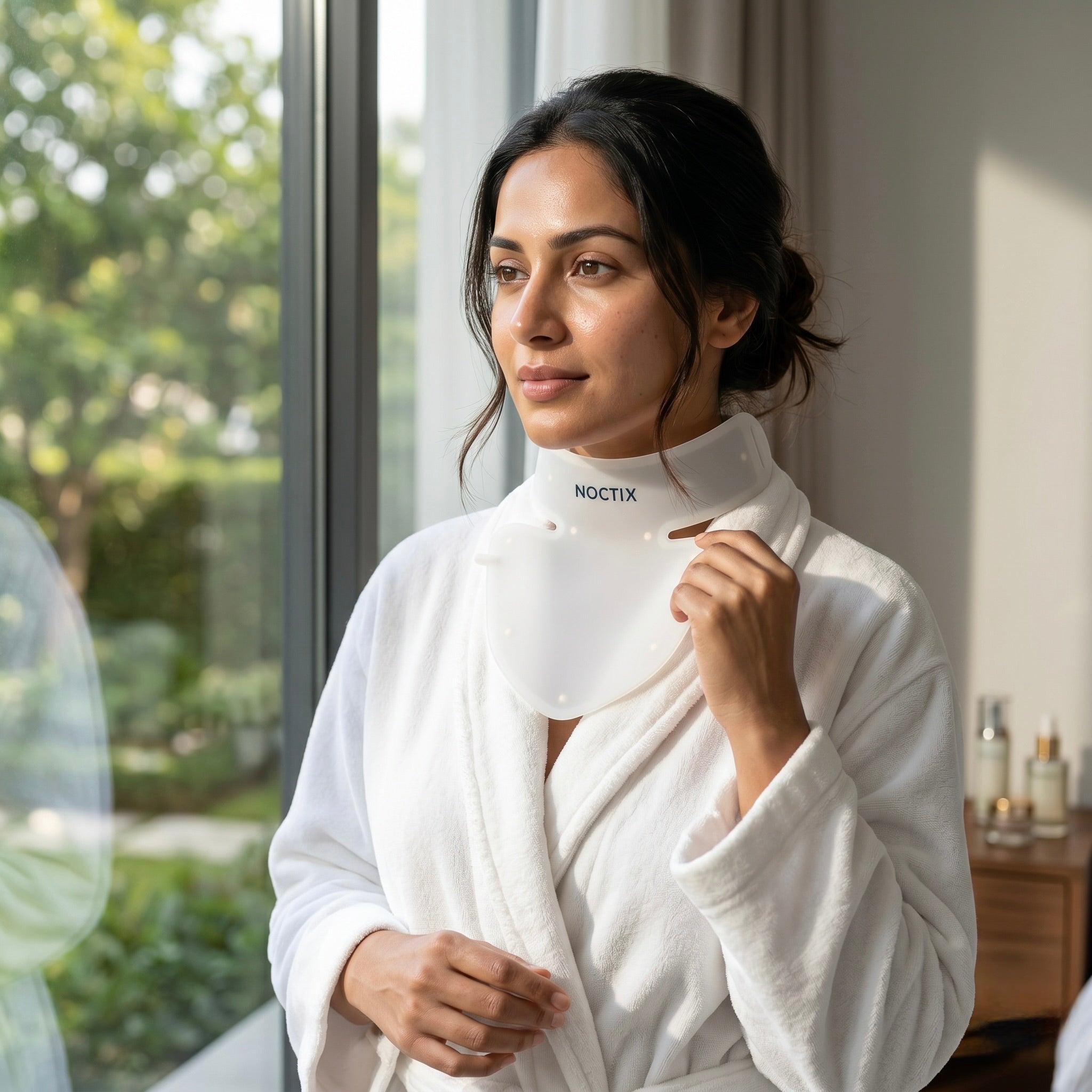 Neck Infrared mask to reduce lines from your neck