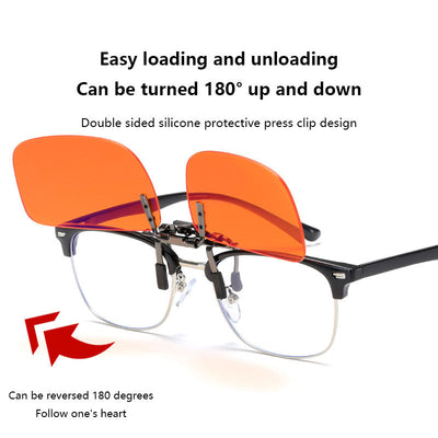 Orbit Clip-On instantly attach to your prescription glasses (Improve eye strain and sleep)