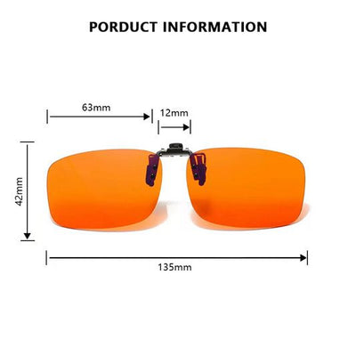 Orbit Clip-On instantly attach to your prescription glasses (Improve eye strain and sleep)